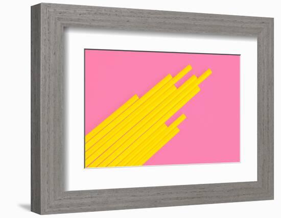 Pop Straws Collection - Light Pink & Yellow-Philippe Hugonnard-Framed Photographic Print