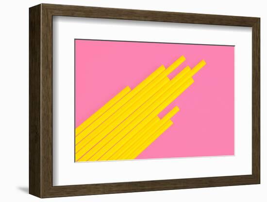 Pop Straws Collection - Light Pink & Yellow-Philippe Hugonnard-Framed Photographic Print