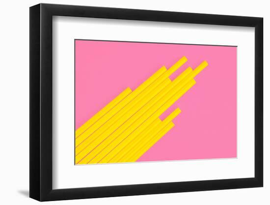 Pop Straws Collection - Light Pink & Yellow-Philippe Hugonnard-Framed Photographic Print