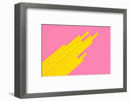 Pop Straws Collection - Light Pink & Yellow-Philippe Hugonnard-Framed Photographic Print