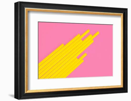 Pop Straws Collection - Light Pink & Yellow-Philippe Hugonnard-Framed Photographic Print