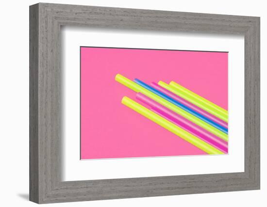 Pop Straws Collection - Pink & Colourful II-Philippe Hugonnard-Framed Photographic Print