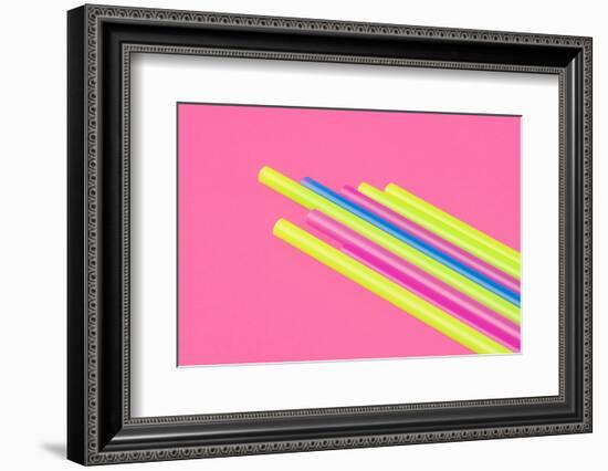 Pop Straws Collection - Pink & Colourful II-Philippe Hugonnard-Framed Photographic Print