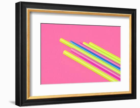 Pop Straws Collection - Pink & Colourful II-Philippe Hugonnard-Framed Photographic Print