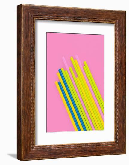 Pop Straws Collection - Pink & Colourful-Philippe Hugonnard-Framed Photographic Print