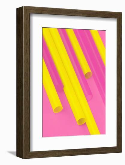 Pop Straws Collection - Pink & Yellow-Philippe Hugonnard-Framed Photographic Print