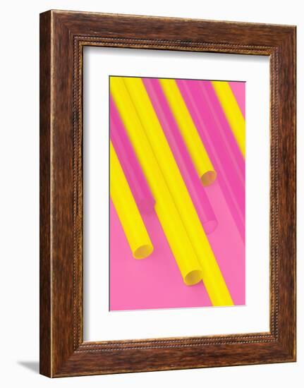 Pop Straws Collection - Pink & Yellow-Philippe Hugonnard-Framed Photographic Print