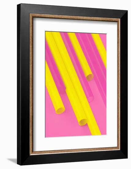 Pop Straws Collection - Pink & Yellow-Philippe Hugonnard-Framed Photographic Print