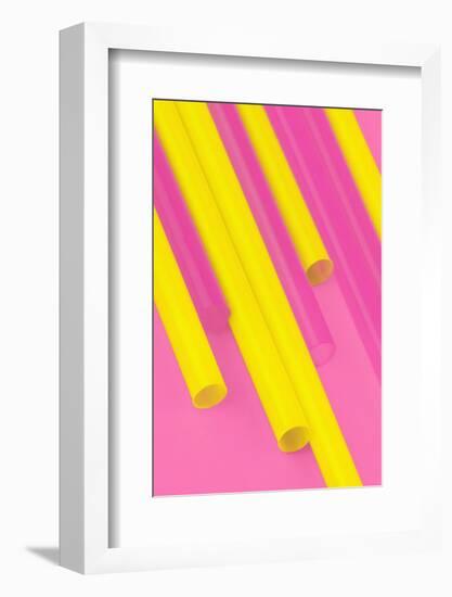 Pop Straws Collection - Pink & Yellow-Philippe Hugonnard-Framed Photographic Print