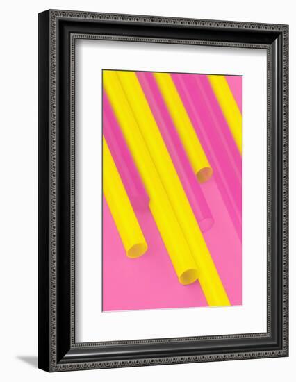 Pop Straws Collection - Pink & Yellow-Philippe Hugonnard-Framed Photographic Print