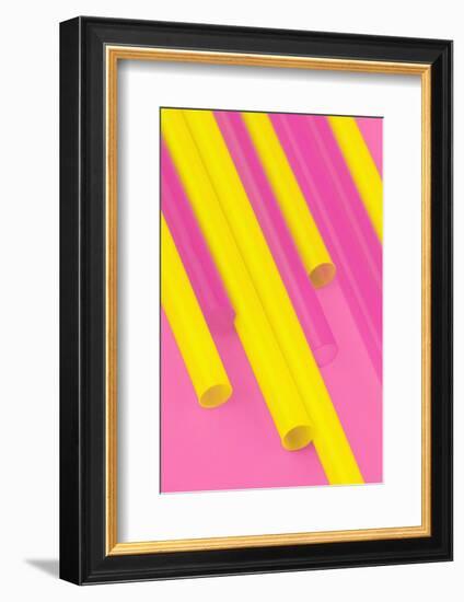 Pop Straws Collection - Pink & Yellow-Philippe Hugonnard-Framed Photographic Print