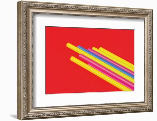 Pop Straws Collection - Red & Colourful II-Philippe Hugonnard-Framed Photographic Print