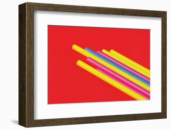 Pop Straws Collection - Red & Colourful II-Philippe Hugonnard-Framed Photographic Print