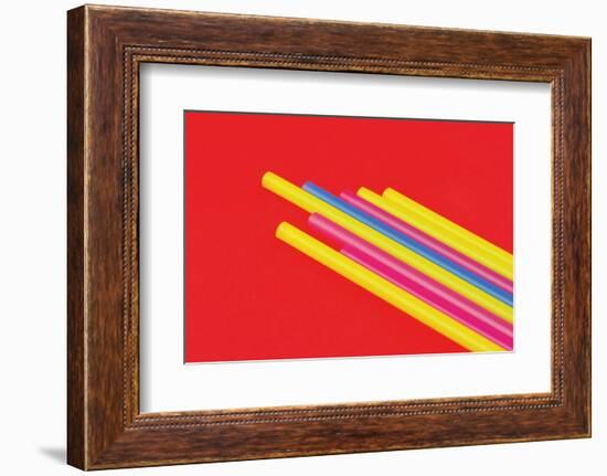 Pop Straws Collection - Red & Colourful II-Philippe Hugonnard-Framed Photographic Print