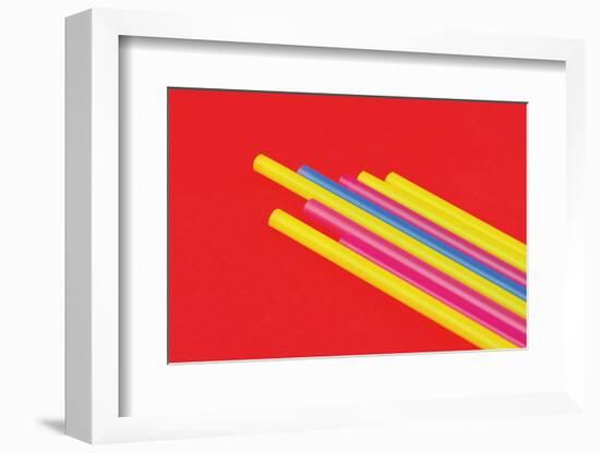 Pop Straws Collection - Red & Colourful II-Philippe Hugonnard-Framed Photographic Print