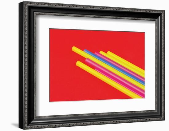 Pop Straws Collection - Red & Colourful II-Philippe Hugonnard-Framed Photographic Print