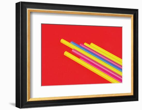 Pop Straws Collection - Red & Colourful II-Philippe Hugonnard-Framed Photographic Print