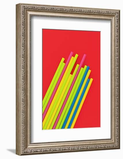 Pop Straws Collection - Red & Colourful-Philippe Hugonnard-Framed Photographic Print