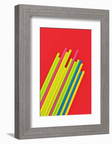 Pop Straws Collection - Red & Colourful-Philippe Hugonnard-Framed Photographic Print