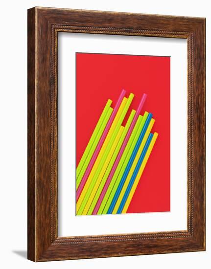 Pop Straws Collection - Red & Colourful-Philippe Hugonnard-Framed Photographic Print