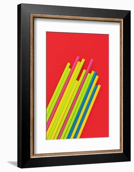 Pop Straws Collection - Red & Colourful-Philippe Hugonnard-Framed Photographic Print