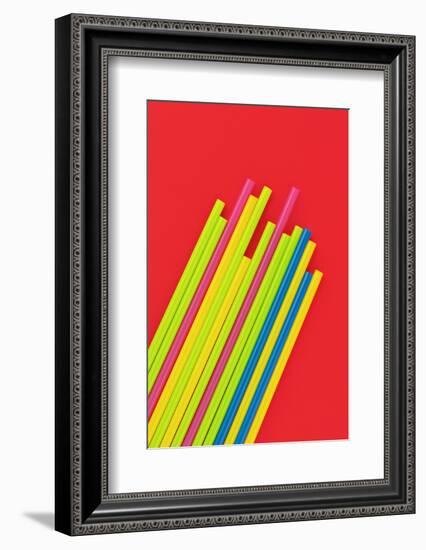 Pop Straws Collection - Red & Colourful-Philippe Hugonnard-Framed Photographic Print