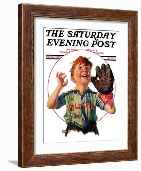 "Pop-Up Fly," Saturday Evening Post Cover, September 7, 1929-Harrison Mccreary-Framed Giclee Print