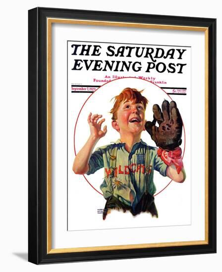 "Pop-Up Fly," Saturday Evening Post Cover, September 7, 1929-Harrison Mccreary-Framed Giclee Print