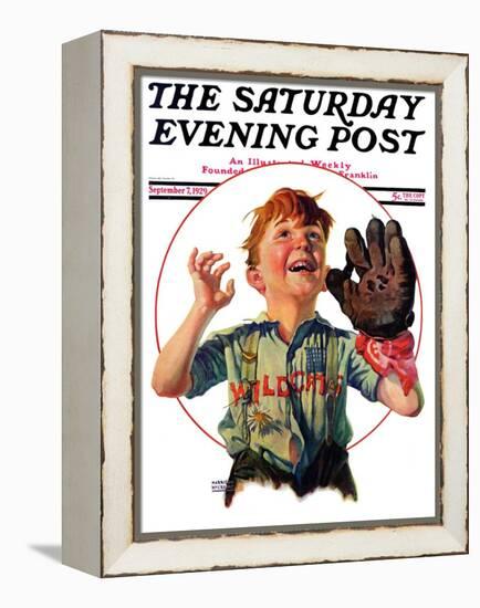 "Pop-Up Fly," Saturday Evening Post Cover, September 7, 1929-Harrison Mccreary-Framed Premier Image Canvas