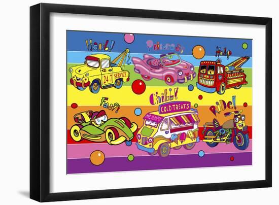 Pop Vehicles-Howie Green-Framed Giclee Print