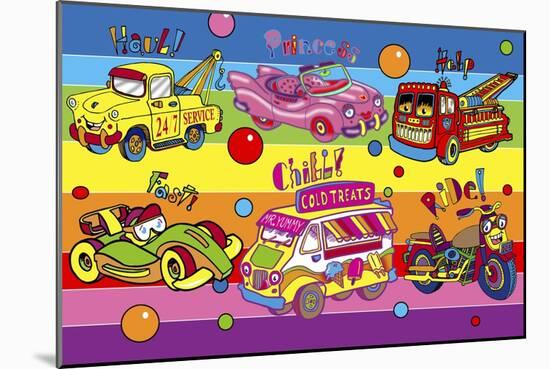 Pop Vehicles-Howie Green-Mounted Giclee Print