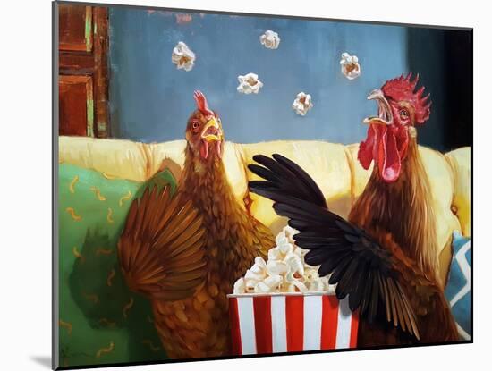 Popcorn Chickens-Lucia Heffernan-Mounted Art Print