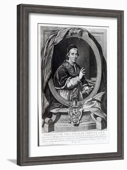 Pope Clement Xiv, Engraved by Domencio Cunego-Giovanni Domenico Porta-Framed Giclee Print