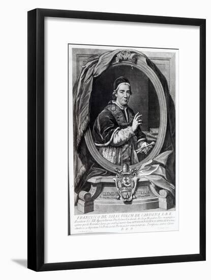 Pope Clement Xiv, Engraved by Domencio Cunego-Giovanni Domenico Porta-Framed Giclee Print