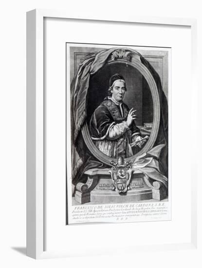 Pope Clement Xiv, Engraved by Domencio Cunego-Giovanni Domenico Porta-Framed Giclee Print