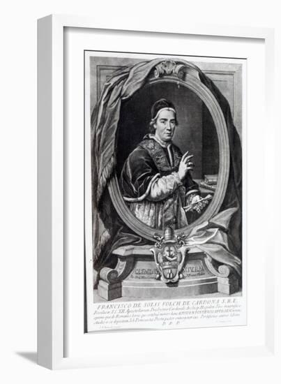 Pope Clement Xiv, Engraved by Domencio Cunego-Giovanni Domenico Porta-Framed Giclee Print