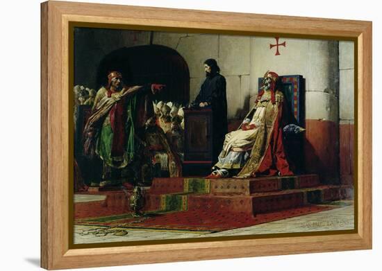 Pope Formosus (816-896) and Pope Stephen VI in 897-Jean Paul Laurens-Framed Premier Image Canvas