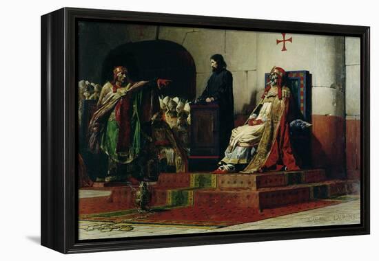 Pope Formosus (816-896) and Pope Stephen VI in 897-Jean Paul Laurens-Framed Premier Image Canvas