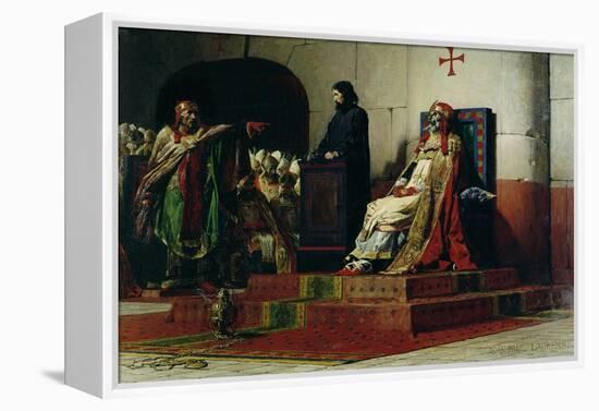 Pope Formosus (816-896) and Pope Stephen VI in 897-Jean Paul Laurens-Framed Premier Image Canvas