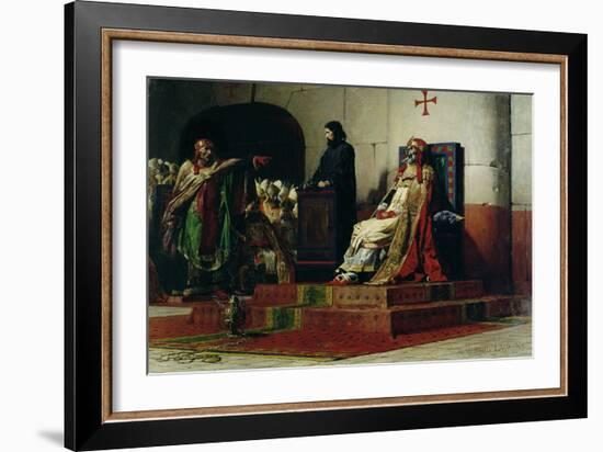 Pope Formosus (816-896) and Pope Stephen VI in 897-Jean Paul Laurens-Framed Giclee Print