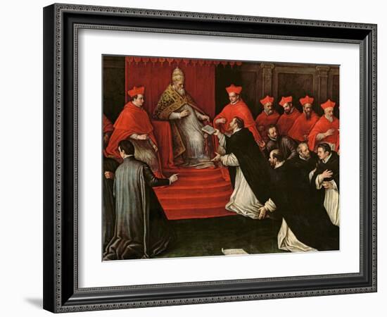 Pope Honorius III (1148-1227) Approving the Order of St. Dominic in 1216 (Detail)-Leandro Da Ponte Bassano-Framed Giclee Print