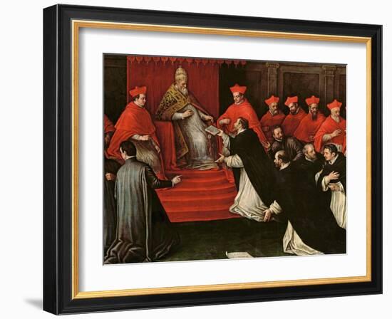 Pope Honorius III (1148-1227) Approving the Order of St. Dominic in 1216 (Detail)-Leandro Da Ponte Bassano-Framed Giclee Print