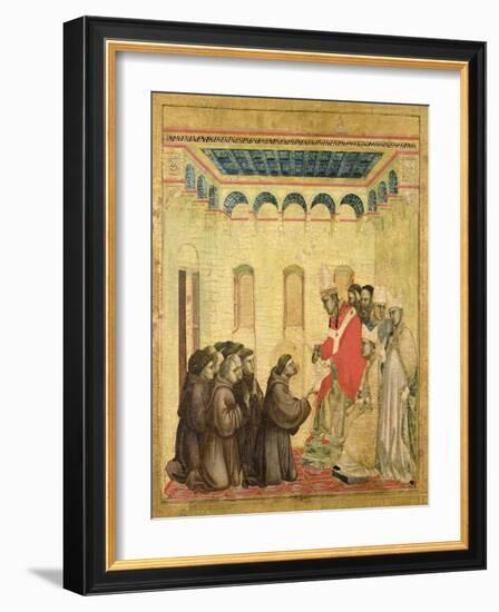 Pope Innocent III (1160-1216) Approving the Rule-Giotto di Bondone-Framed Giclee Print