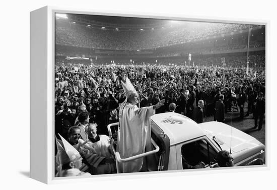 Pope John Paul II's first U.S. visit at Yankee Stadium, 1979-Thomas J. O'halloran-Framed Premier Image Canvas