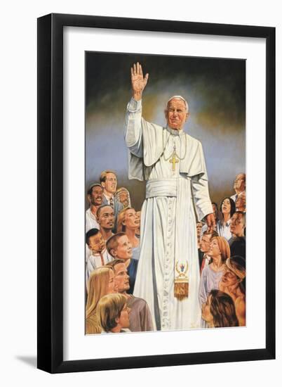 Pope John Paul II White Robes-null-Framed Art Print