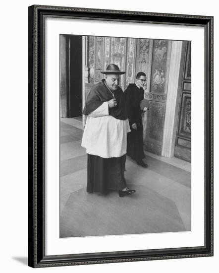 Pope John XXIII Arriving Just before the Papal Election-Dmitri Kessel-Framed Premium Photographic Print