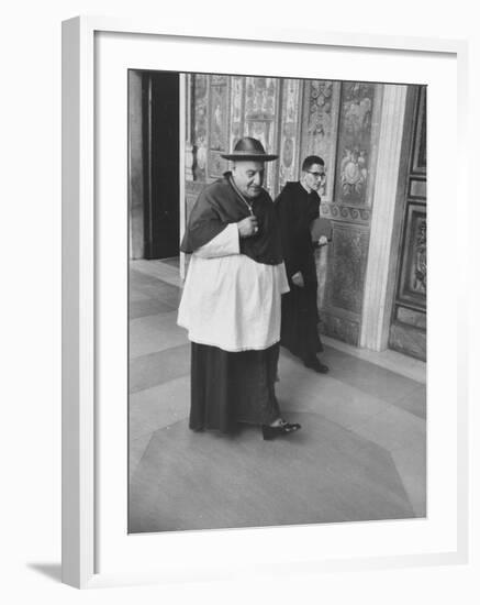 Pope John XXIII Arriving Just before the Papal Election-Dmitri Kessel-Framed Premium Photographic Print