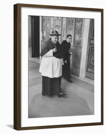 Pope John XXIII Arriving Just before the Papal Election-Dmitri Kessel-Framed Premium Photographic Print