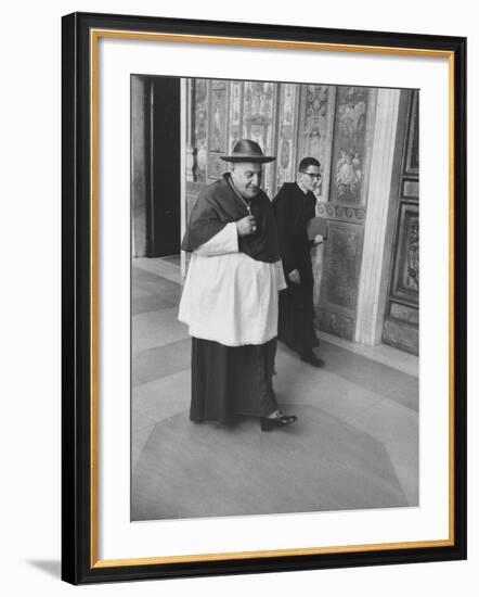 Pope John XXIII Arriving Just before the Papal Election-Dmitri Kessel-Framed Premium Photographic Print