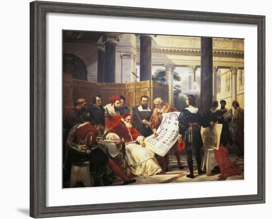 Pope Julius II Ordering Bramante Michelangelo and Raphael to Construct Vatican and St. Peter'S-null-Framed Giclee Print